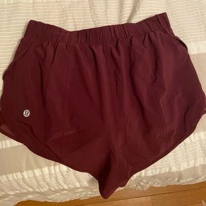 Lululemon Maroon Shorts 2.5 inch